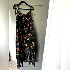 Women’s long dress, lining, Kenzie, floral, adjustable